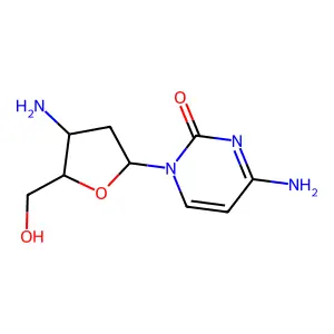 3'-Amino-2',3'-dideoxycytidine structure