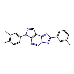 10-(3,4-dimethylphenyl)-4-(3-methylphenyl)-3,5,6,8,10,11-hexazatricyclo[7.3.0.02,6]dodeca-1(9),2,4,7,11-pentaene structure