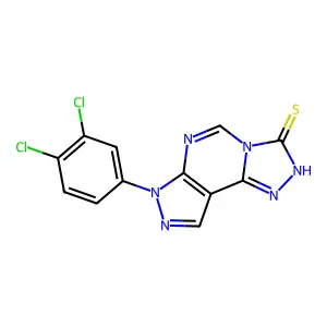 10-(3,4-dichlorophenyl)-3,4,6,8,10,11-hexazatricyclo[7.3.0.02,6]dodeca-1(9),2,7,11-tetraene-5-thione structure