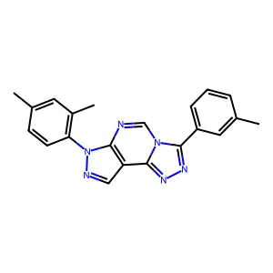 10-(2,4-dimethylphenyl)-5-(3-methylphenyl)-3,4,6,8,10,11-hexazatricyclo[7.3.0.02,6]dodeca-1(9),2,4,7,11-pentaene structure