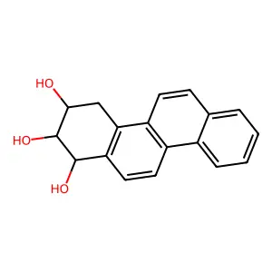 1,2,3,4-tetrahydrochrysene-1,2,3-triol structure