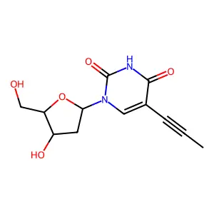 1-[(2R,4S,5R)-4-hydroxy-5-(hydroxymethyl)oxolan-2-yl]-5-prop-1-ynylpyrimidine-2,4-dione structure