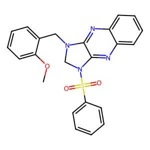 1-(2-methoxybenzyl)-3-(phenylsulfonyl)-2,3-dihydro-1H-imidazo[4,5-b]quinoxaline structure