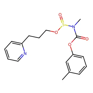 (3-methylphenyl) N-methyl-N-(3-pyridin-2-ylpropoxysulfinyl)carbamate structure