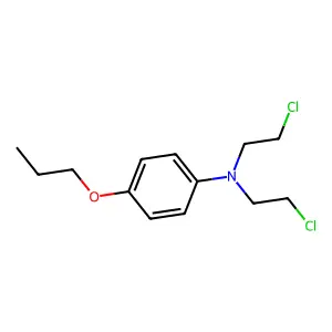 N,N-bis(2-chloroethyl)-4-propoxyaniline structure