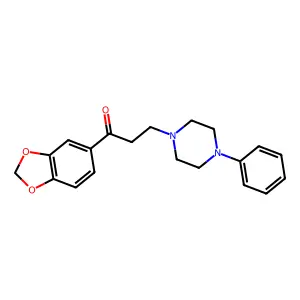1-(1,3-benzodioxol-5-yl)-3-(4-phenylpiperazin-1-yl)propan-1-one structure