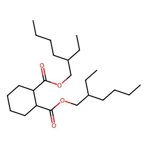 bis(2-ethylhexyl) cyclohexane-1,2-dicarboxylate structure