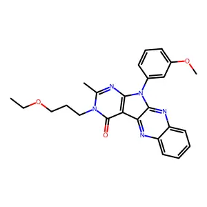 13-(3-ethoxypropyl)-17-(3-methoxyphenyl)-14-methyl-2,9,13,15,17-pentazatetracyclo[8.7.0.03,8.011,16]heptadeca-1,3,5,7,9,11(16),14-heptaen-12-one structure