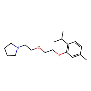 1-[2-[2-(5-methyl-2-propan-2-ylphenoxy)ethoxy]ethyl]pyrrolidine structure