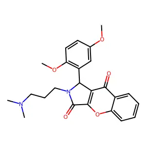 1-(2,5-dimethoxyphenyl)-2-[3-(dimethylamino)propyl]-1H-chromeno[2,3-c]pyrrole-3,9-dione structure