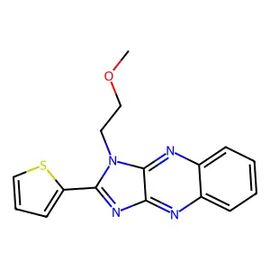 1-(2-methoxyethyl)-2-(thiophen-2-yl)-1H-imidazo[4,5-b]quinoxaline structure
