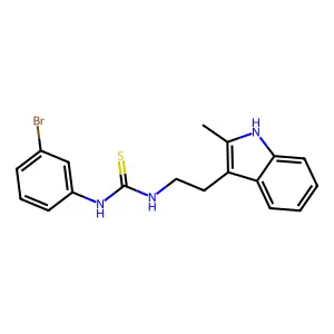 1-(3-bromophenyl)-3-[2-(2-methyl-1H-indol-3-yl)ethyl]thiourea structure