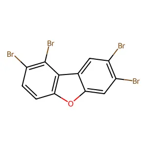 1,2,7,8-TETRABROMODIBENZOFURAN structure