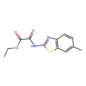 ethyl 2-[(6-methyl-1,3-benzothiazol-2-yl)amino]-2-oxoacetate structure