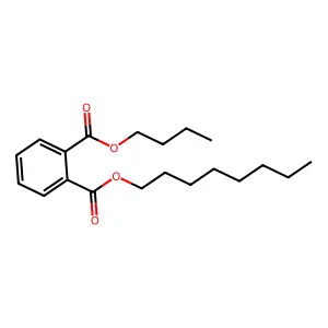 Butyl octyl phthalate structure