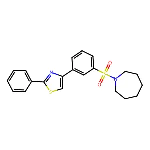 1-{[3-(2-phenyl-1,3-thiazol-4-yl)phenyl]sulfonyl}azepane structure