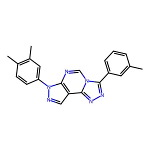 10-(3,4-dimethylphenyl)-5-(3-methylphenyl)-3,4,6,8,10,11-hexazatricyclo[7.3.0.02,6]dodeca-1(9),2,4,7,11-pentaene structure