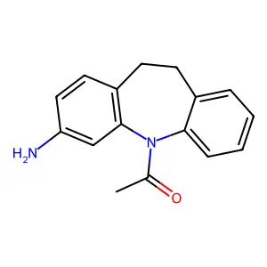 1-(2-amino-5,6-dihydrobenzo[b][1]benzazepin-11-yl)ethanone structure