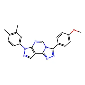 10-(3,4-dimethylphenyl)-5-(4-methoxyphenyl)-3,4,6,8,10,11-hexazatricyclo[7.3.0.02,6]dodeca-1(9),2,4,7,11-pentaene structure