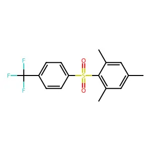 1,3,5-trimethyl-2-[4-(trifluoromethyl)phenyl]sulfonylbenzene structure