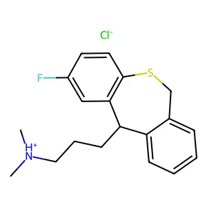 Dibenz(b,e)thiepin, 6,11-dihydro-11-(3-(dimethylamino)propyl)-2-fluoro-, hydrochloride structure