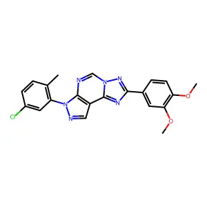 10-(5-chloro-2-methylphenyl)-4-(3,4-dimethoxyphenyl)-3,5,6,8,10,11-hexazatricyclo[7.3.0.02,6]dodeca-1(9),2,4,7,11-pentaene structure