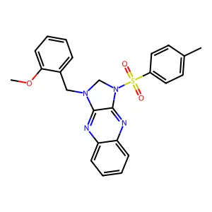 1-[(2-methoxyphenyl)methyl]-3-(4-methylphenyl)sulfonyl-2H-imidazo[4,5-b]quinoxaline structure