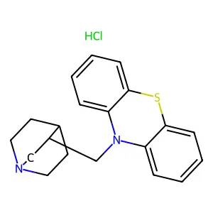 10-(1-azabicyclo[2.2.2]octan-3-ylmethyl)phenothiazine;hydrochloride structure
