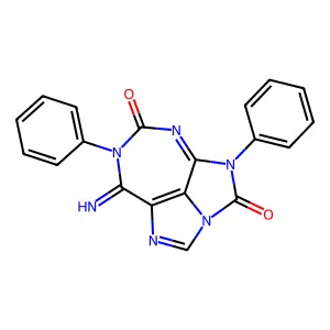 11-imino-6,10-diphenyl-2,4,6,8,10-pentazatricyclo[5.4.1.04,12]dodeca-1(12),2,7-triene-5,9-dione structure