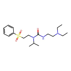 1-[2-(benzenesulfonyl)ethyl]-3-[2-(diethylamino)ethyl]-1-propan-2-ylurea structure