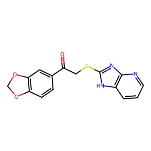 1-(1,3-benzodioxol-5-yl)-2-(1H-imidazo[4,5-b]pyridin-2-ylsulfanyl)ethanone structure