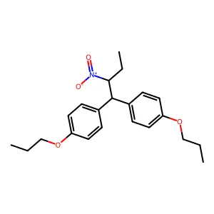 1-[2-nitro-1-(4-propoxyphenyl)butyl]-4-propoxybenzene structure