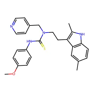 1-(2-(2,5-dimethyl-1H-indol-3-yl)ethyl)-3-(4-methoxyphenyl)-1-(pyridin-4-ylmethyl)thiourea structure