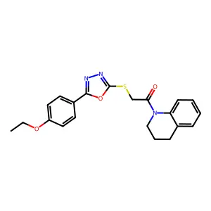 1-(3,4-dihydro-2H-quinolin-1-yl)-2-[[5-(4-ethoxyphenyl)-1,3,4-oxadiazol-2-yl]sulfanyl]ethanone structure