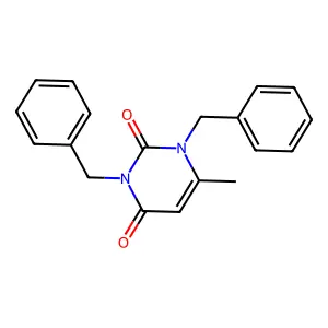 1,3-dibenzyl-6-methylpyrimidine-2,4(1H,3H)-dione structure