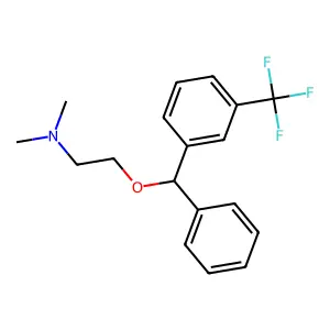 N,N-Dimethyl-2-[phenyl[3-(trifluoromethyl)phenyl]methoxy]ethanamine structure