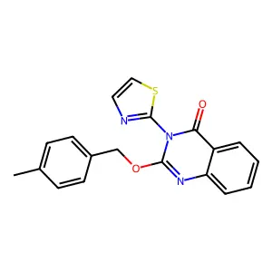 4(3H)-Quinazolinone, 2-((4-methylphenyl)methoxy)-3-(2-thiazolyl)- structure