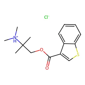 Benzo(b)thiophene-3-carboxylic acid, 2-(dimethylamino)-2-methylpropyl ester, hydrochloride structure
