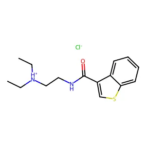 N-(2-(Diethylamino)ethyl)benzo(b)thiophene-3-carboxamide hydrochloride structure