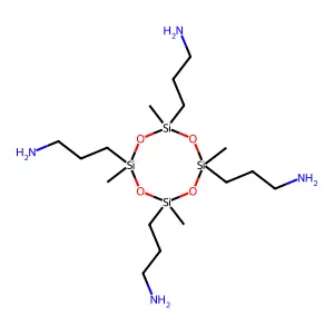 1,3,5,7-Tetrakis(3-aminopropyl)-1,3,5,7-tetramethylcyclotetrasiloxane structure