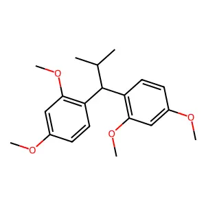 1-[1-(2,4-dimethoxyphenyl)-2-methylpropyl]-2,4-dimethoxybenzene structure