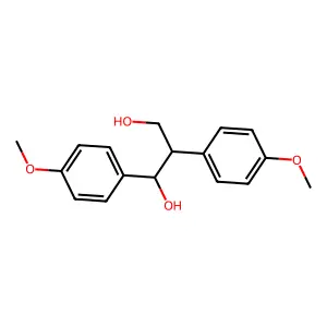 1,2-bis(4-methoxyphenyl)propane-1,3-diol structure