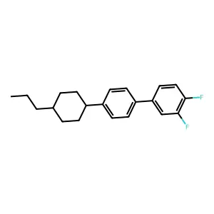 1,2-difluoro-4-[4-(4-propylcyclohexyl)phenyl]benzene structure