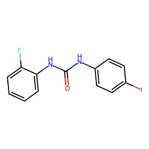 1-(2-fluorophenyl)-3-(4-iodophenyl)urea structure