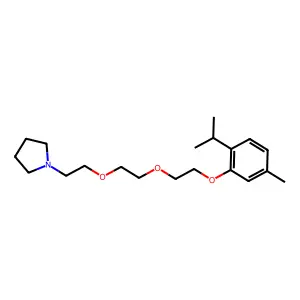 1-[2-[2-[2-(5-methyl-2-propan-2-ylphenoxy)ethoxy]ethoxy]ethyl]pyrrolidine structure
