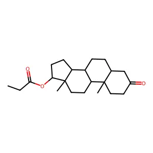 Dihydrotestosterone propionate structure