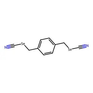 [4-(selenocyanatomethyl)phenyl]methyl selenocyanate structure