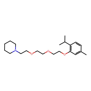 1-[2-[2-[2-(5-methyl-2-propan-2-ylphenoxy)ethoxy]ethoxy]ethyl]piperidine structure
