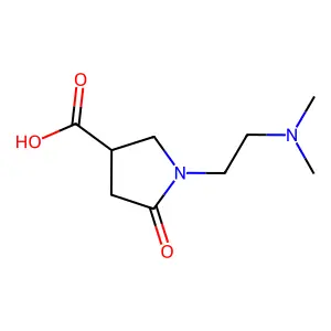 1-[2-(dimethylamino)ethyl]-5-oxopyrrolidine-3-carboxylic acid structure
