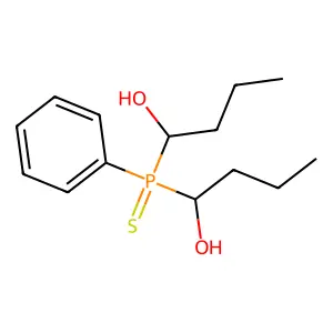 1-[1-hydroxybutyl(phenyl)phosphinothioyl]butan-1-ol structure